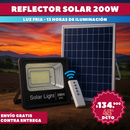 REFLECTOR SOLAR 13 HRS ILUMINACIÓN SUPER BRILLANTE 200W LUZ FIJA